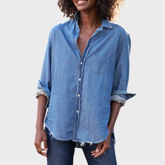 Frank & Eileen Tops - Frank & Eileen Eileen Button Up Shirt Vintage Stonewashed Indigo Women’s Sz L